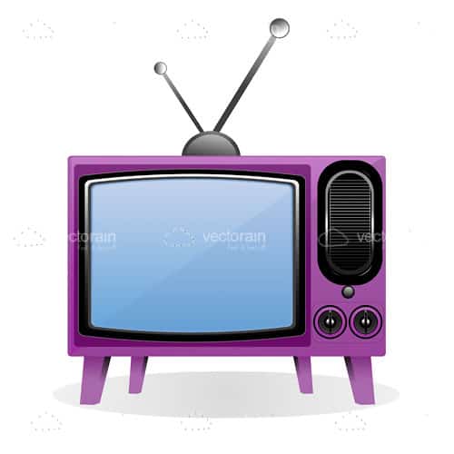 Purple Retro  Analogue Television